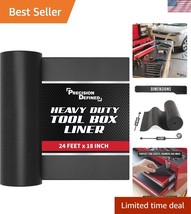 Professional Quality 24ft x 18in Black Tool Box Drawer Liner | Non-Slip ... - $60.00