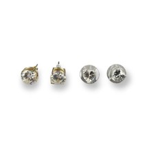 Vintage Sterling Silver CZ Heart &amp; 925 Gold-tone (2 Pairs) Pierced Stud ... - £23.33 GBP