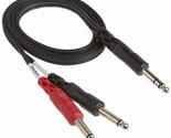 Hosa STP-201 1/4&quot; TRS to Dual 1/4&quot; TS Insert Cable, 1 Meter - £7.25 GBP+