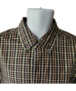 Carhartt Long Sleeve Button Down Shirt Men&#39;s Large Yellow &amp; Black Plaid ... - £9.43 GBP