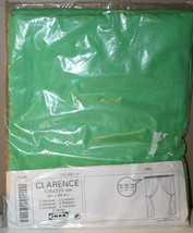 IKEA Clarence Green Curtain Panels Twin Pack 41&quot; x 89&quot; 130.461.51 to Tie... - £35.45 GBP