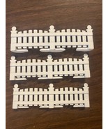 Vtg Dept 56 Snow Village - Set of 3- White Metal Picket Fence - $19.79