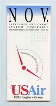 USAir Passenger and Cargo System Timetable November 1992 - £13.76 GBP