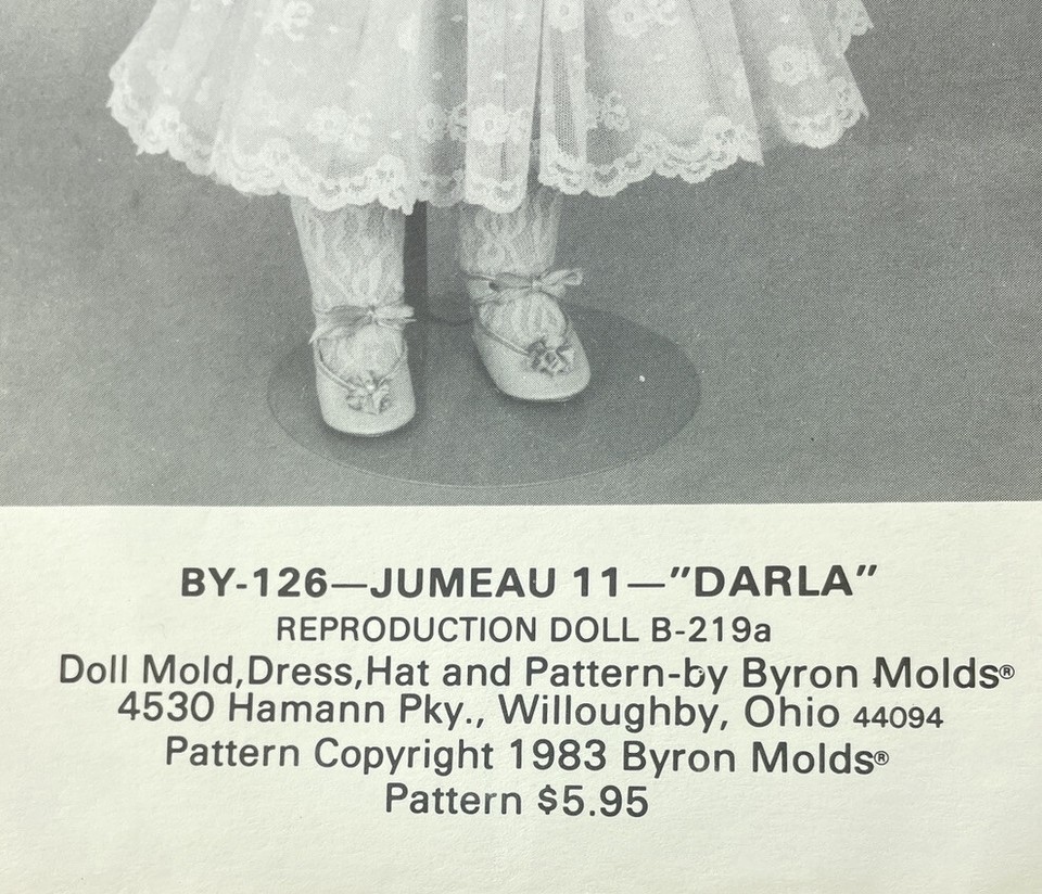 Byron's Doll Clothing PATTERNS Lot of 3 Mein Liebling 117 Darla 126 Googly 310 Item image 9