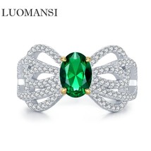5*7MM Emerald Ring 100%-S925 High Jewelry Woman Wedding Anniversary Party Birthd - £41.08 GBP