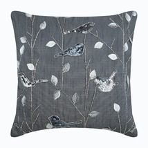 Gray Art Silk 16&quot;x16&quot; Silver Pigeon Bird Decorative Pillows Cover, Pigeon Story - £25.03 GBP+
