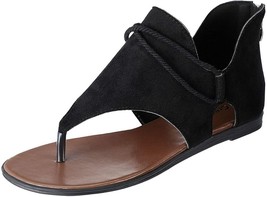 Women Flat Sandals Flip Flops Casual Comfort Summer Beach Shoes (Size:7.5) - £15.45 GBP