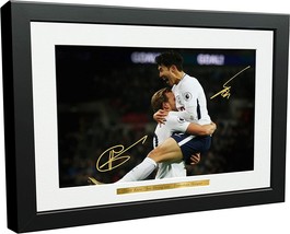 12X8 A4 Signed Harry Kane Son Heung Min Tottenham Hotspur Spurs Autographed - £57.04 GBP