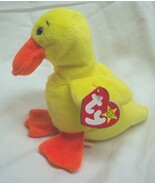 VINTAGE TY 1993 Beanie Babies YELLOW QUACKERS THE DUCK 5&quot; STUFFED ANIMAL... - $282.14 MXN