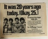 The Beatles Disney Channel Vintage Tv Guide Print Ad John Lennon McCartn... - $5.93