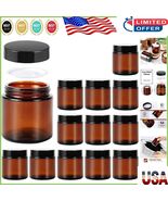 Portable 4oz Cosmetic Containers - 12 Pack Amber Glass Jars with Leak-Pr... - $701.41 MXN