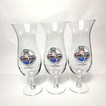 Set 3 Bubba Gump Shrimp Co Chicago Hurricane Glasses 9.75" Tall Restaurant - $29.89