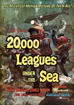 1954 20,000 Leagues Under The Sea Movie Poster 11X17 Kirk Douglas Disney  - £9.14 GBP