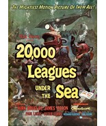 1954 20,000 Leagues Under The Sea Movie Poster 11X17 Kirk Douglas Disney  - £9.10 GBP
