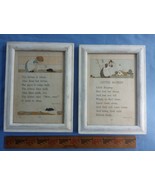 Framed Mother Goose prints, Black kitten and Bo Peep, Cute for a Nursery - $27.35 CAD