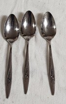 Lot of 3 Oneidacraft Oneida Lasting Rose Spoons 6 Inch Teaspoons - £7.82 GBP
