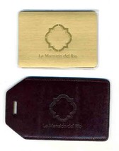 La Mansion Del Rio Leather Name Tag &amp; Folding Address Book San Antonio T... - £27.60 GBP