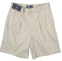 New Polo Ralph Lauren Chino Shorts!  30  Stone  Tyler Style  Pleated Front - $44.99