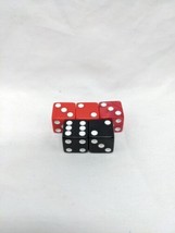 Lot Of (5) Black And Red D6 Dice 1&quot;  - £17.08 GBP