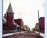 State Street View M E Church Albany IN Indiana Hand Colored UNP DB Postc... - £14.20 GBP