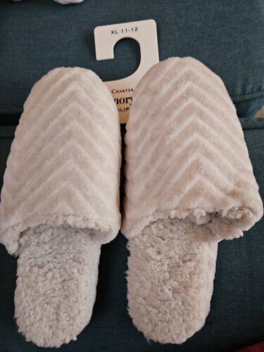 Charter Club Women’s Memory Foam Slippers Grey, Size XL 11-12 MSRP $34.99 - $14.36