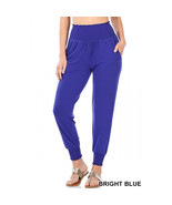  Tummy Control Smocked Waist Pants   Casual Lounge Pants High Rise Loung... - $29.90