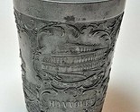 Antique Hannover Germany Pewter Tumbler glass Drinking  - $19.75