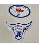vintage Stickers JE company Safety Bull &amp; crawfish - $7.19