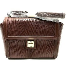 Isaac Mizrahi Bridgehampton Bordeaux Snake Leather Shoulder Bag - BRAND ... - $45.95