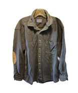 Pendleton Men’s L Navy Blue Long Sleeve Button Down Thick Wool Flannel S... - $44.55