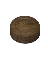 12 Piece 13 Inch Wooden Skin Chargers Brown Round - $66.32