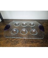 Dansk Fire And Light Textured Glass Egg Holder 6 Egg Capacity - $22.28