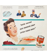 1942 Campbell&#39;s Tomato Soup Advertisement Uncle Same WW2 Era Foods E90G1 - €21,46 EUR