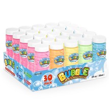 30 Pcs Bubble Bottles With Wands Assortment For Kids, 2Oz Bubbles Solution Each, - £30.36 GBP