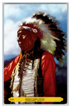 Greeting From Cascade, Idaho Native American Indian Wearing Headdress Postcard - £3.90 GBP