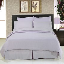 Calking Size Size Solid Lilac 8-Piece Bedding Set Super Soft Microfiber Sheets+D - £120.95 GBP