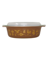 Pyrex Early American Oval 2.5 L Casserole Baking Dish #045 with Lid - $55.03 CAD