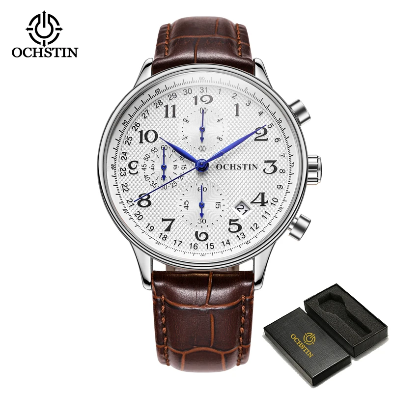 OCHSTIN Mens Watches   Chronograph Military Sport Watch Analog Quartz Wristwatch
