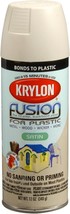 Krylon Fusion Spray Paint for Plastic 2437 Satin Almond 12oz - £19.29 GBP