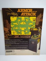 Armor Attack Video Arcade Game Promo AD Artwork 1981 Retro Gaming Cinema... - $17.34