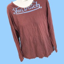 Vintage 90s y2k Von Dutch Top graphic t shirt long sleeve scoop back S/M Tee - £22.20 GBP