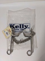 Kelly Stainless Steel Show Bit 5 1/4&quot; Mouth Silver Star Horse Tack 25550 NEW - £21.34 GBP