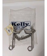 Kelly Stainless Steel Show Bit 5 1/4&quot; Mouth Silver Star Horse Tack 25550... - $37.16 CAD