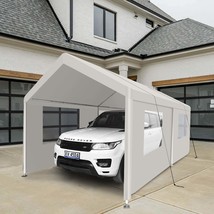 10x20 Heavy Duty Carport Garage Tent - White - $290.99