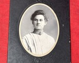 1900&#39;s OOAK Portrait Lady Spinster Photo Cardboard Frame Nebraska - $12.82