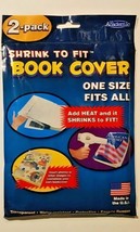 2 Book Covers Protective Water Resistant Transparent Clear Shrink Fit On... - $92.44 MXN