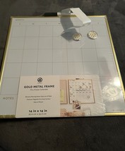 DRY ERASE CALENDAR GOLD METAL FRAME - NEW - SEALED - $25.00