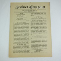 Brethren Evangelist Christian Newspaper Ashland Ohio Antique August 13th... - £23.42 GBP