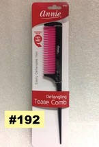 ANNIE DETANGLING TEASE COMBS BLACK BODY WITH PINK BRISTLE # 192 - $3.59