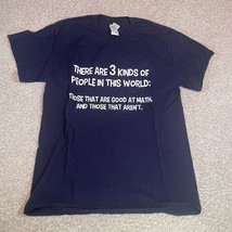 Funny Math Humor Answer Satire Navy Blue TShirt Adult Medium - $9.99